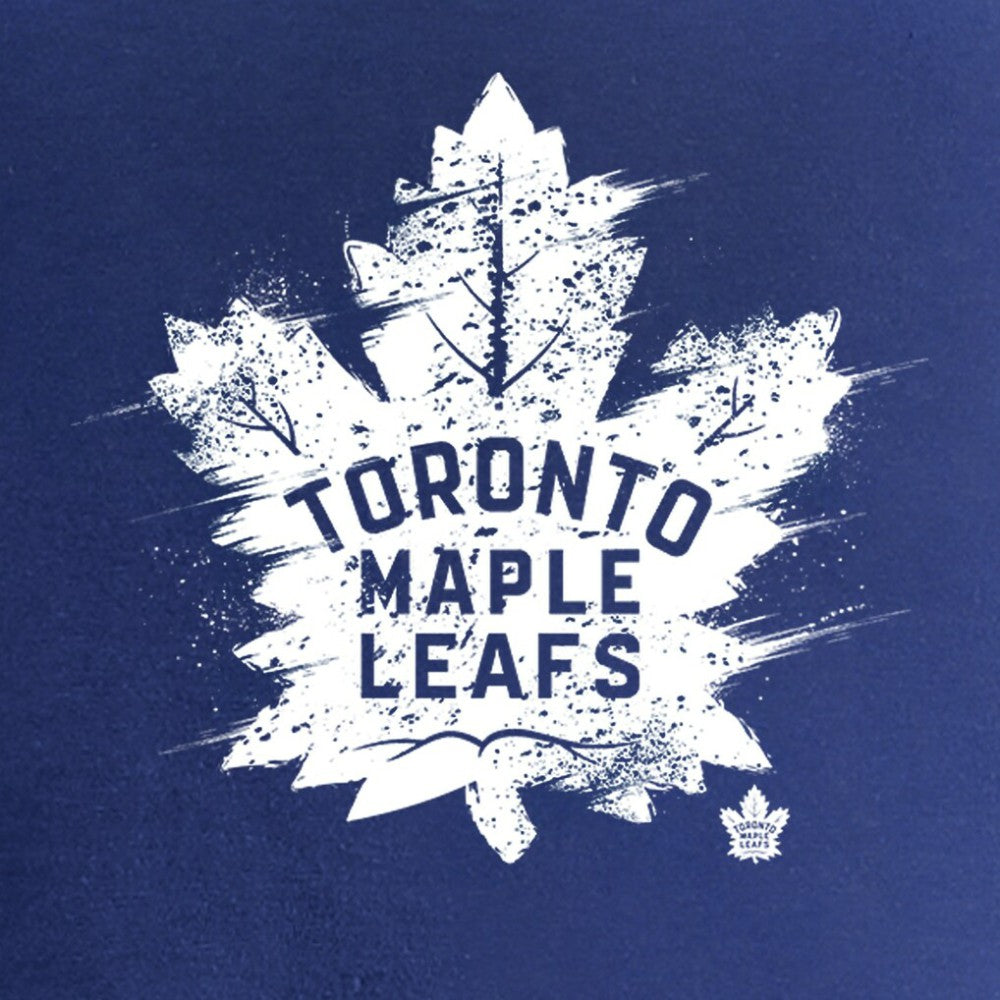 NHL Royal Toronto Maple Leafs Women's Splatter Logo V-Neck T-Shirt