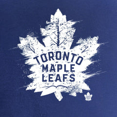 NHL Royal Toronto Maple Leafs Women's Splatter Logo V-Neck T-Shirt