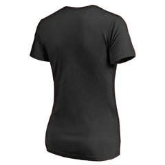 NHL Black Vegas Golden Knights Women's Splatter Logo V-Neck T-Shirt