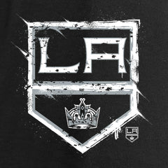 NHL Black Los Angeles Kings Women's Splatter Logo V-Neck Long Sleeve T-Shirt