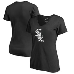 MLB Chicago White Sox Women's Splatter Logo V-Neck T-Shirt