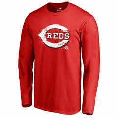 MLB Cincinnati Reds Splatter Logo Long Sleeve T-Shirt