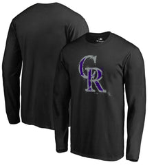 MLB Colorado Rockies Splatter Logo Long Sleeve T-Shirt