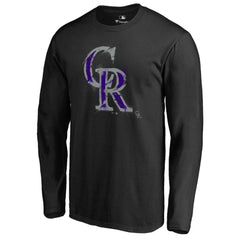 MLB Colorado Rockies Splatter Logo Long Sleeve T-Shirt