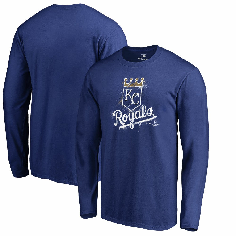 MLB Kansas City Royals Splatter Logo Long Sleeve T-Shirt