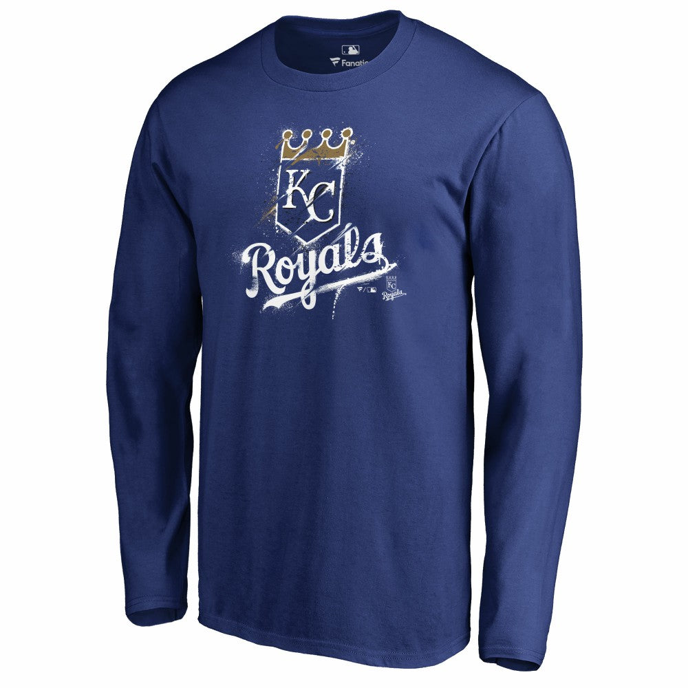 MLB Kansas City Royals Splatter Logo Long Sleeve T-Shirt