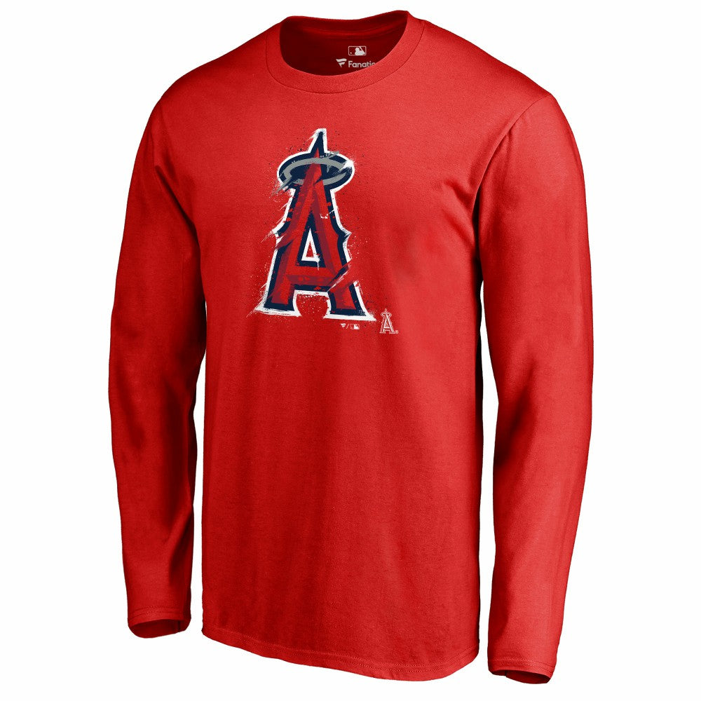 MLB Los Angeles Angels Splatter Logo Long Sleeve T-Shirt
