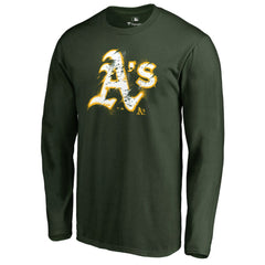 MLB Athletics Splatter Logo Long Sleeve T-Shirt