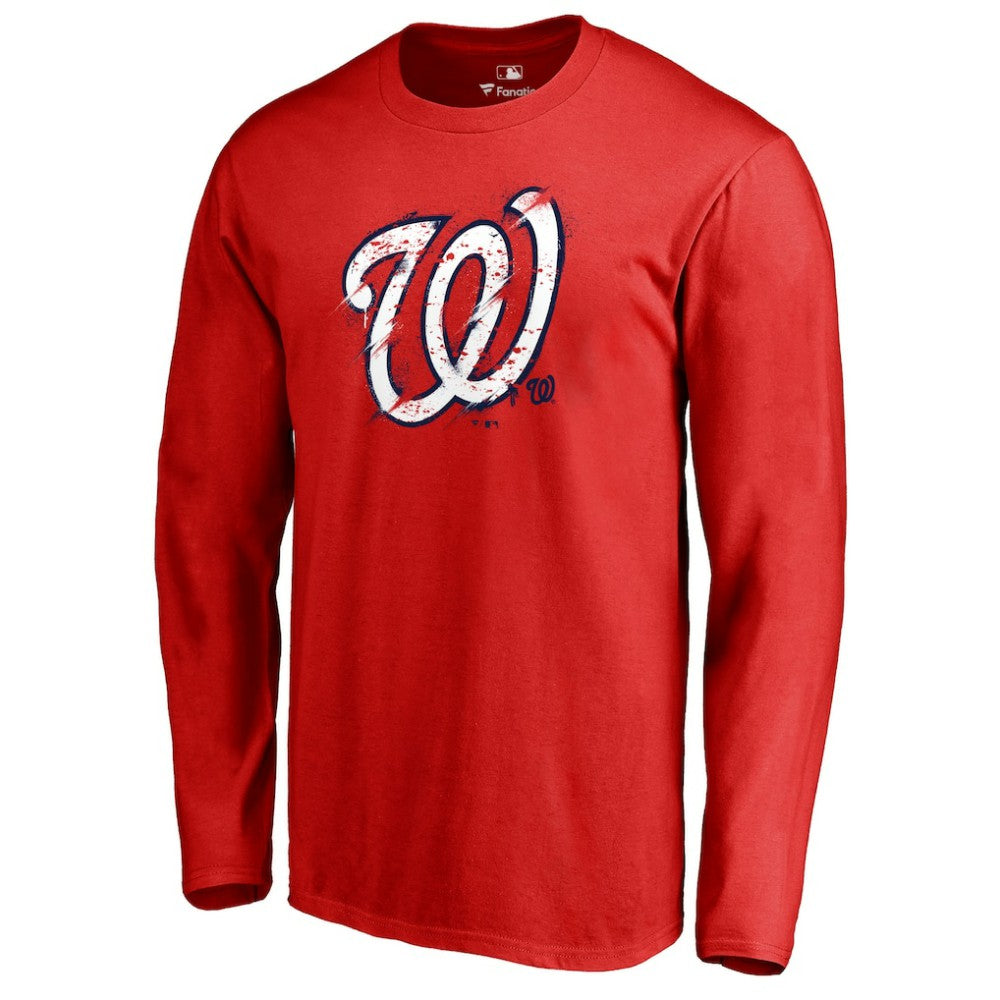 MLB Washington Nationals Splatter Logo Long Sleeve T-Shirt
