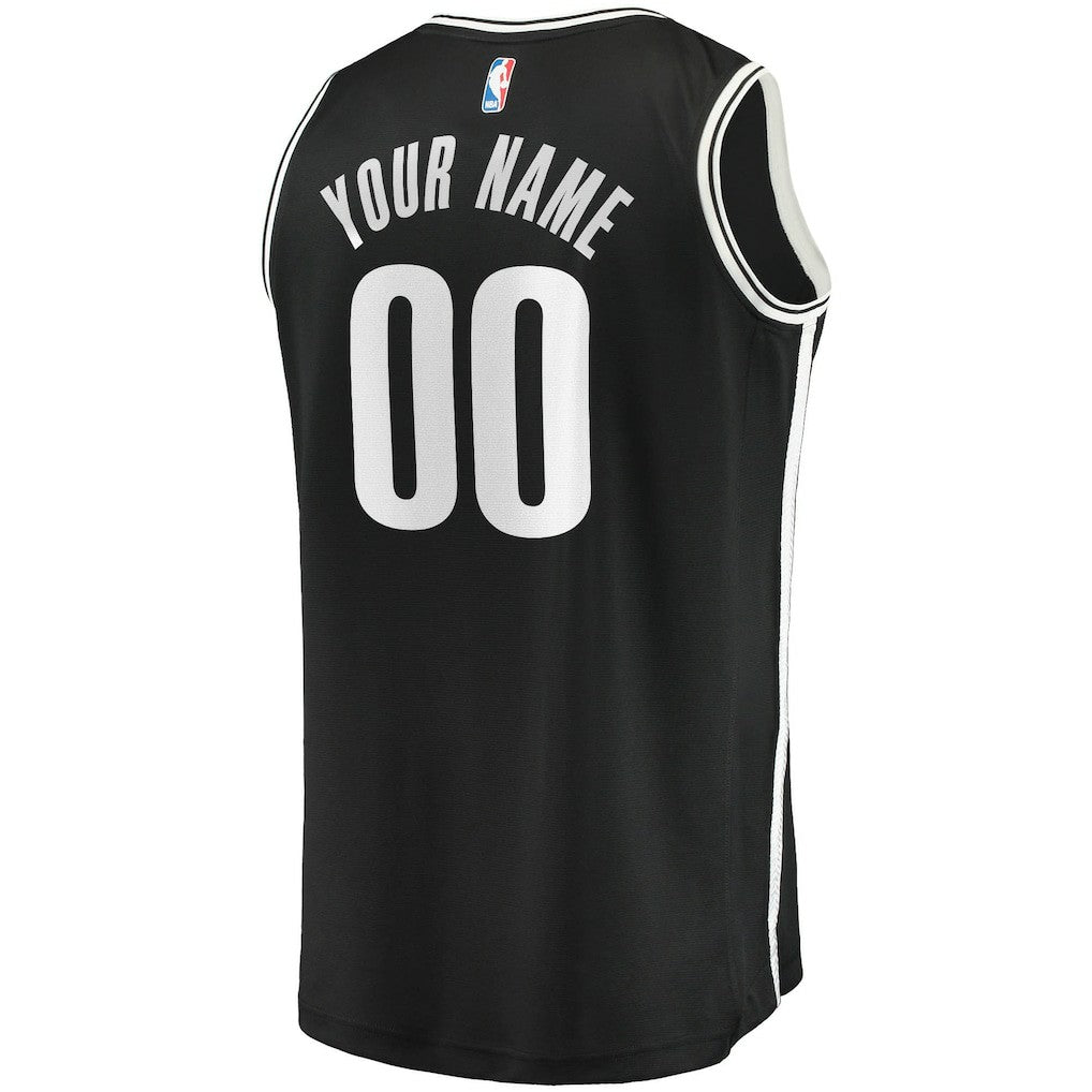 NBA Brooklyn Nets Fast Break Custom Replica Jersey Black