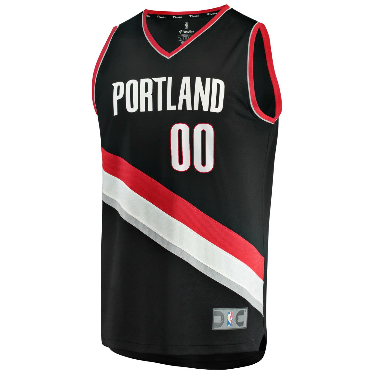NBA Portland Trail Blazers Fast Break Custom Replica Jersey Black