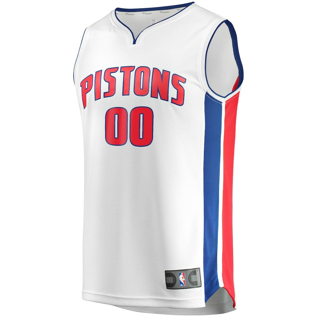 NBA Detroit Pistons Fast Break Custom Replica Jersey White sale