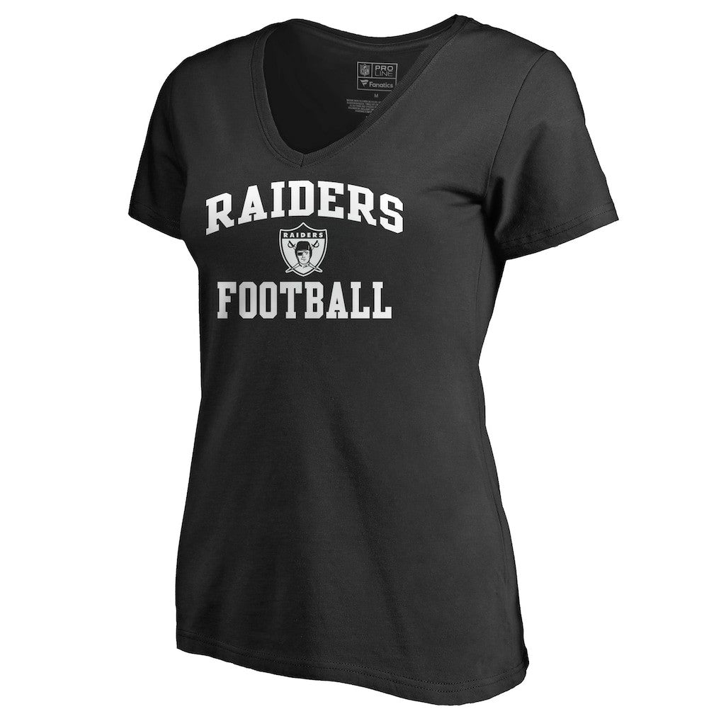 Women's Vintage Collection Victory Arch V-Neck T-Shirt - Las Vegas Raiders