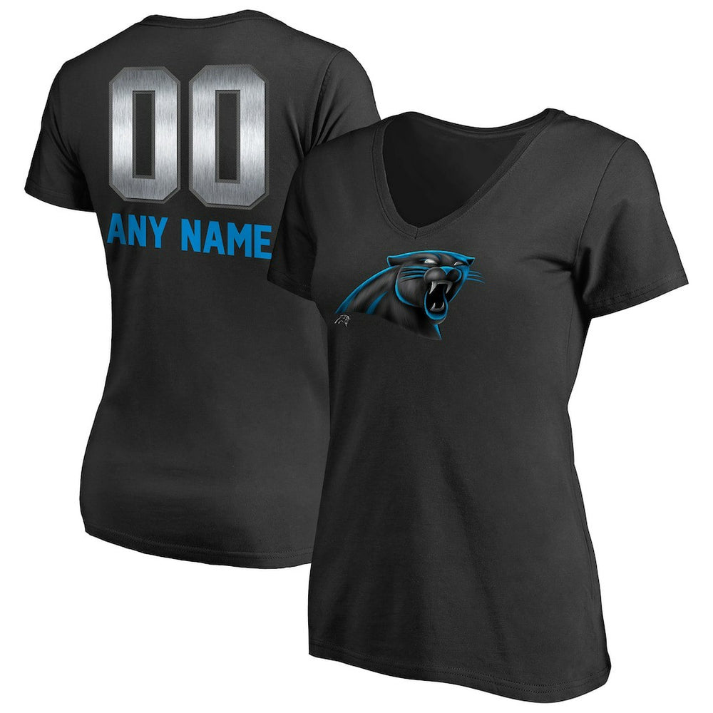Women's Personalized Midnight Mascot T-Shirt - Carolina Panthers