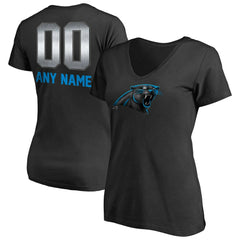 Women's Personalized Midnight Mascot T-Shirt - Carolina Panthers