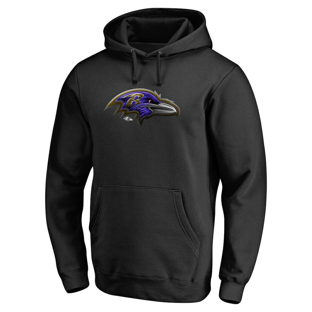 Personalized Midnight Mascot Pullover Hoodie - Baltimore Ravens