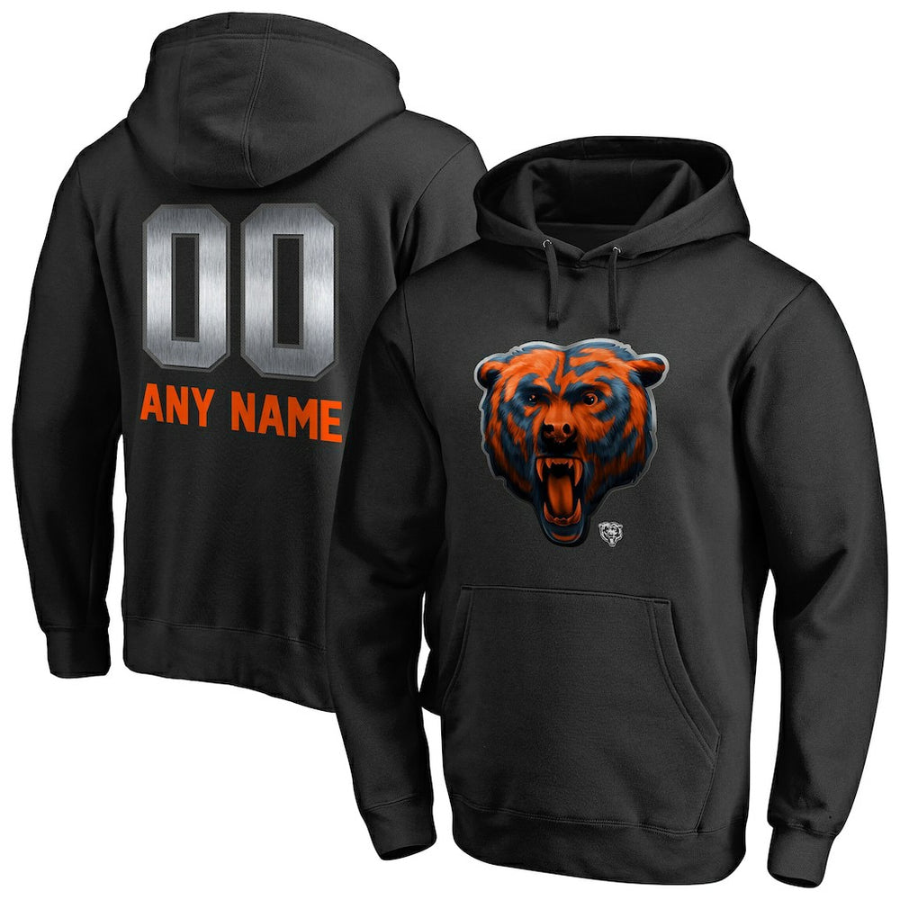 Personalized Midnight Mascot Pullover Hoodie - Chicago Bears