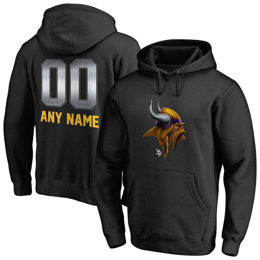 Personalized Midnight Mascot Pullover Hoodie - Minnesota Vikings