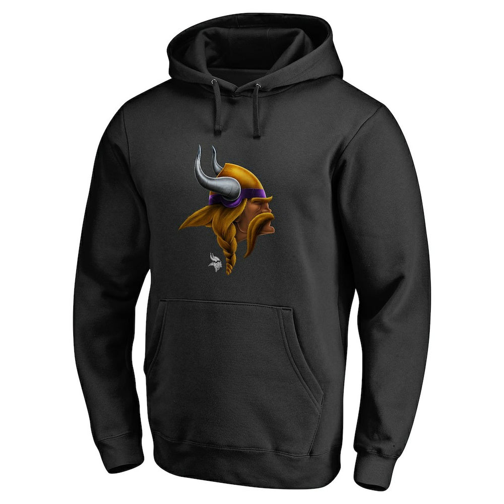 Personalized Midnight Mascot Pullover Hoodie - Minnesota Vikings