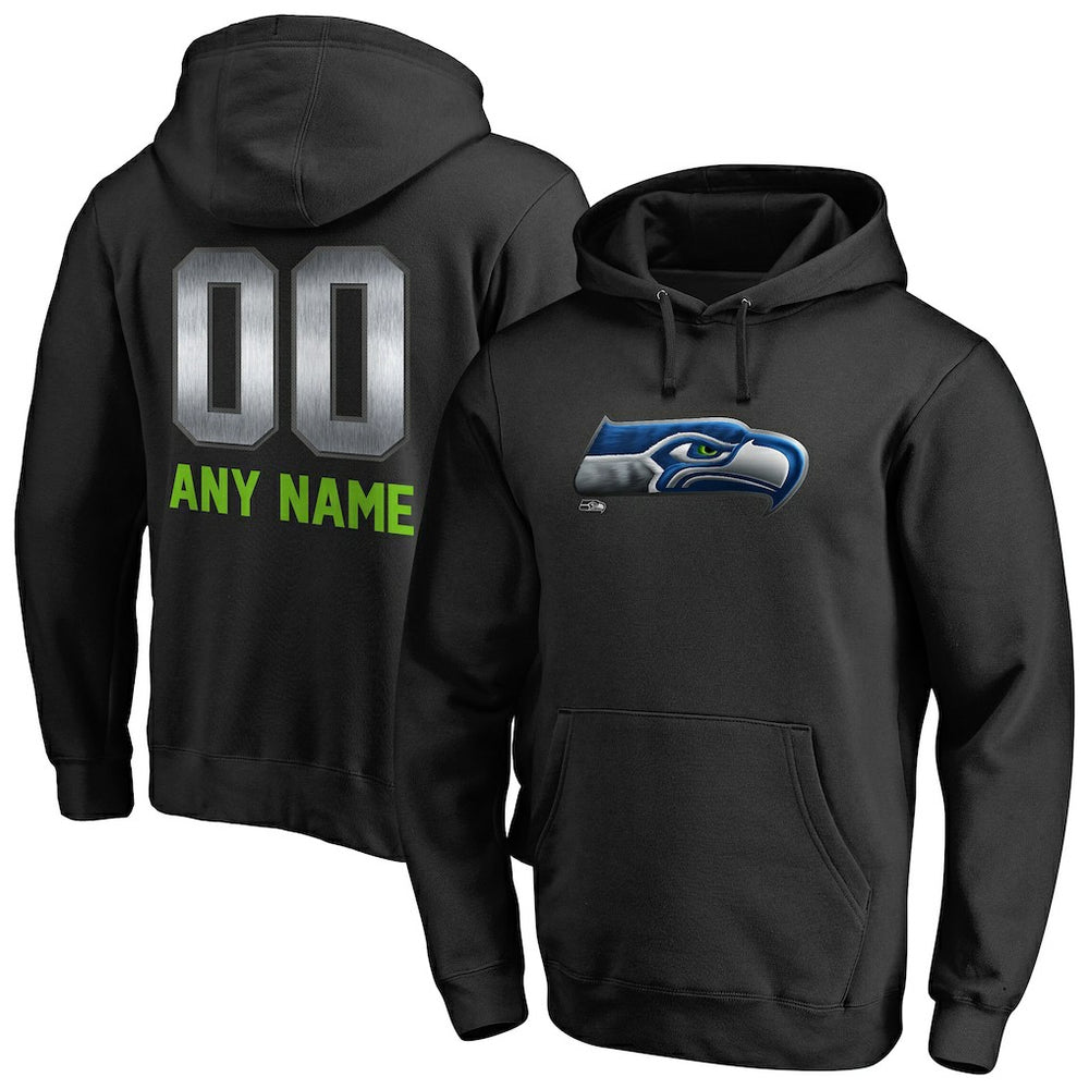 Personalized Midnight Mascot Pullover Hoodie - Seattle Seahawks