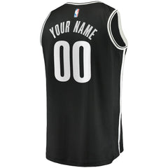 NBA Brooklyn Nets Youth Fast Break Custom Replica Jersey Black