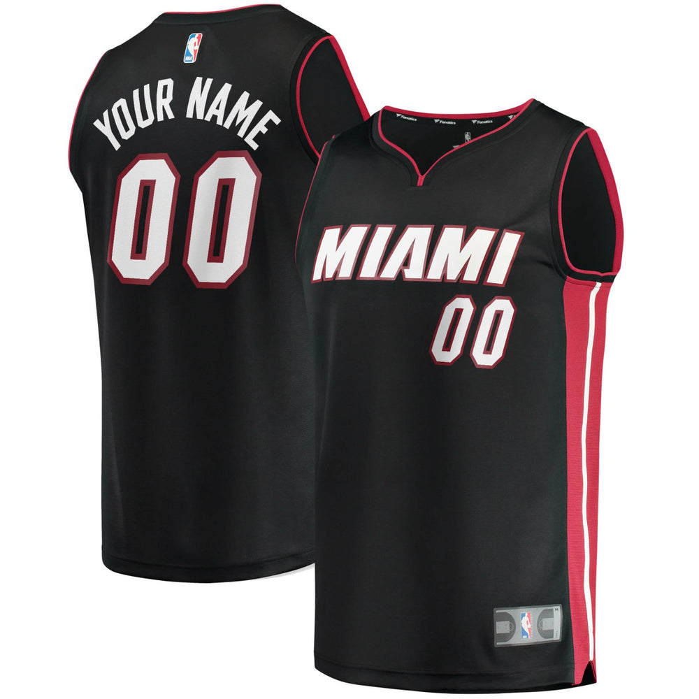 NBA Miami Heat Youth Fast Break Custom Replica Jersey Black