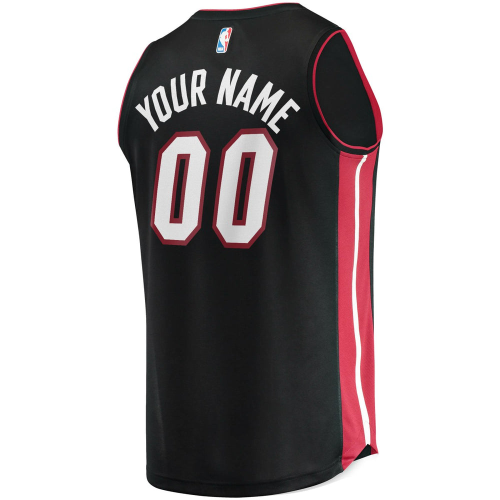 NBA Miami Heat Youth Fast Break Custom Replica Jersey Black