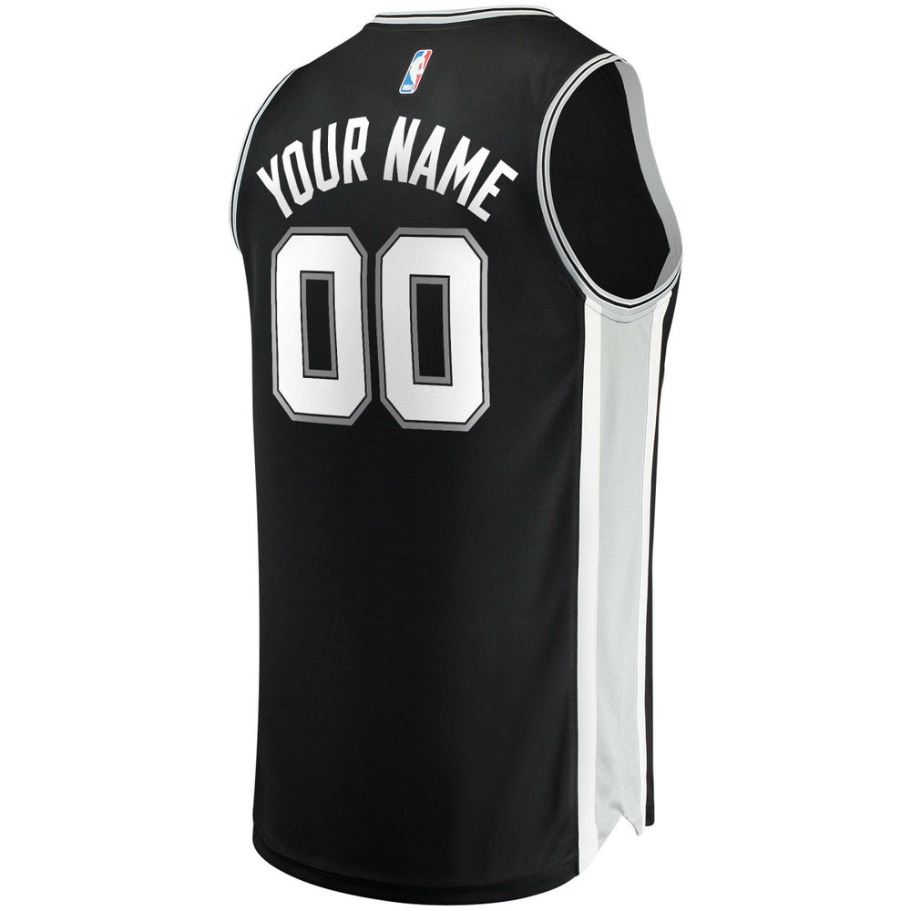 NBA San Antonio Spurs Youth Fast Break Custom Replica Jersey Black