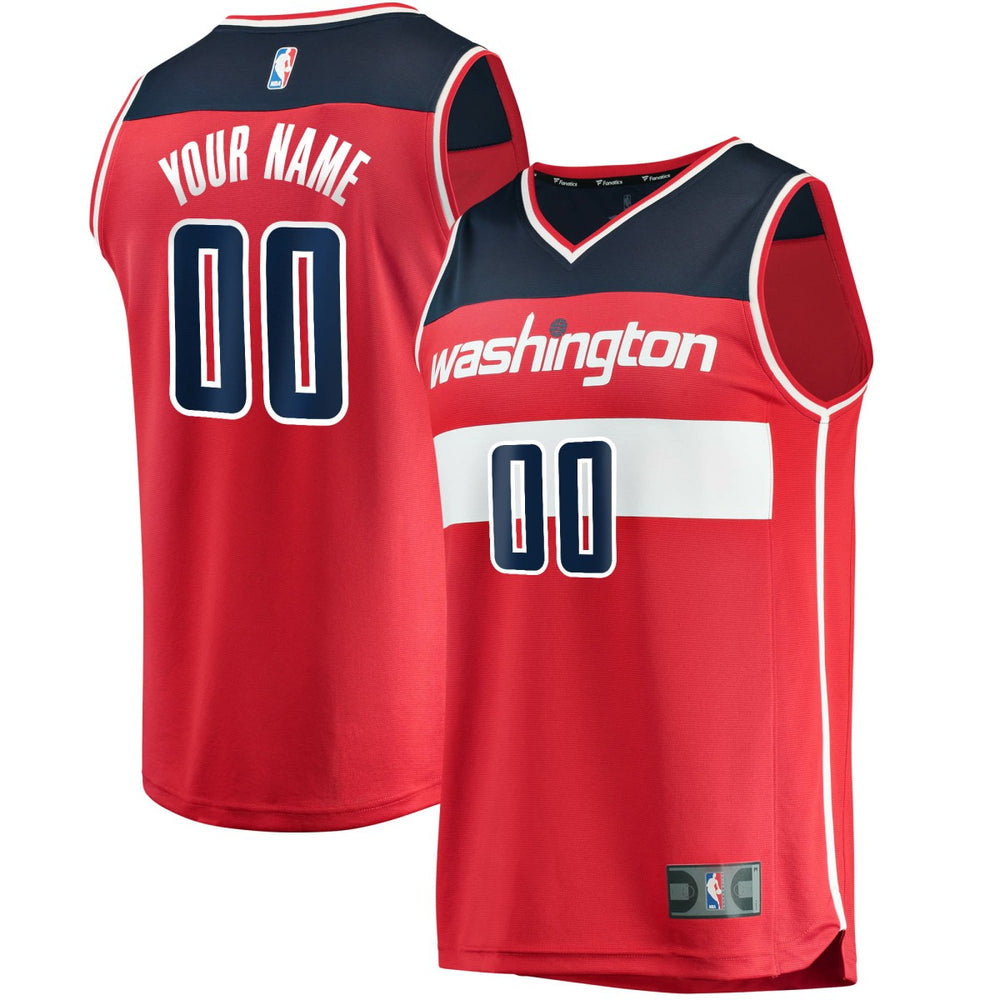 NBA Washington Wizards Youth Fast Break Custom Replica Jersey Red
