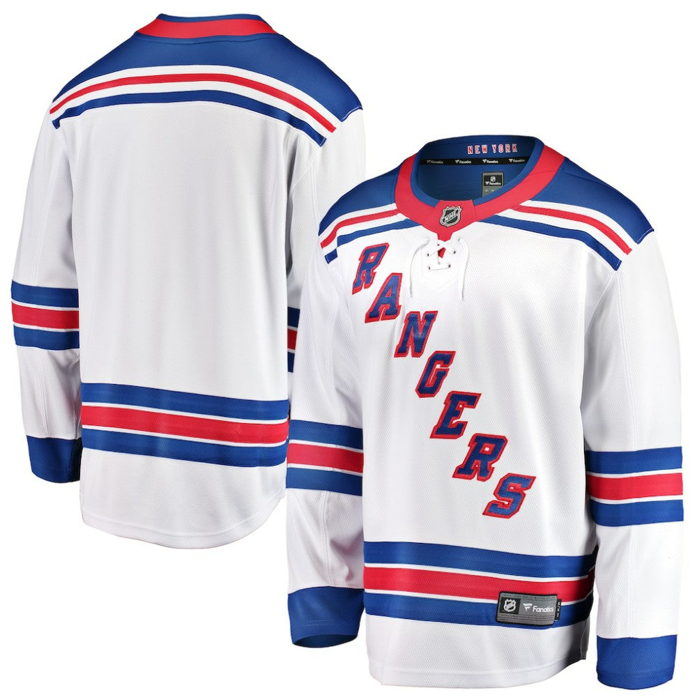 NHL White New York Rangers Fanatics Youth Away Breakaway Jersey