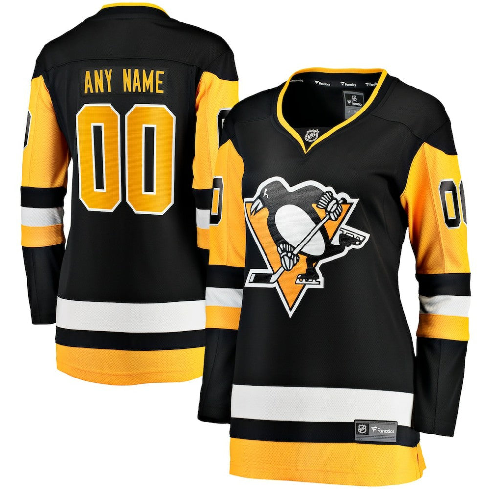 NHL Black Pittsburgh Penguins Fanatics Women's Home Breakaway Custom Jersey