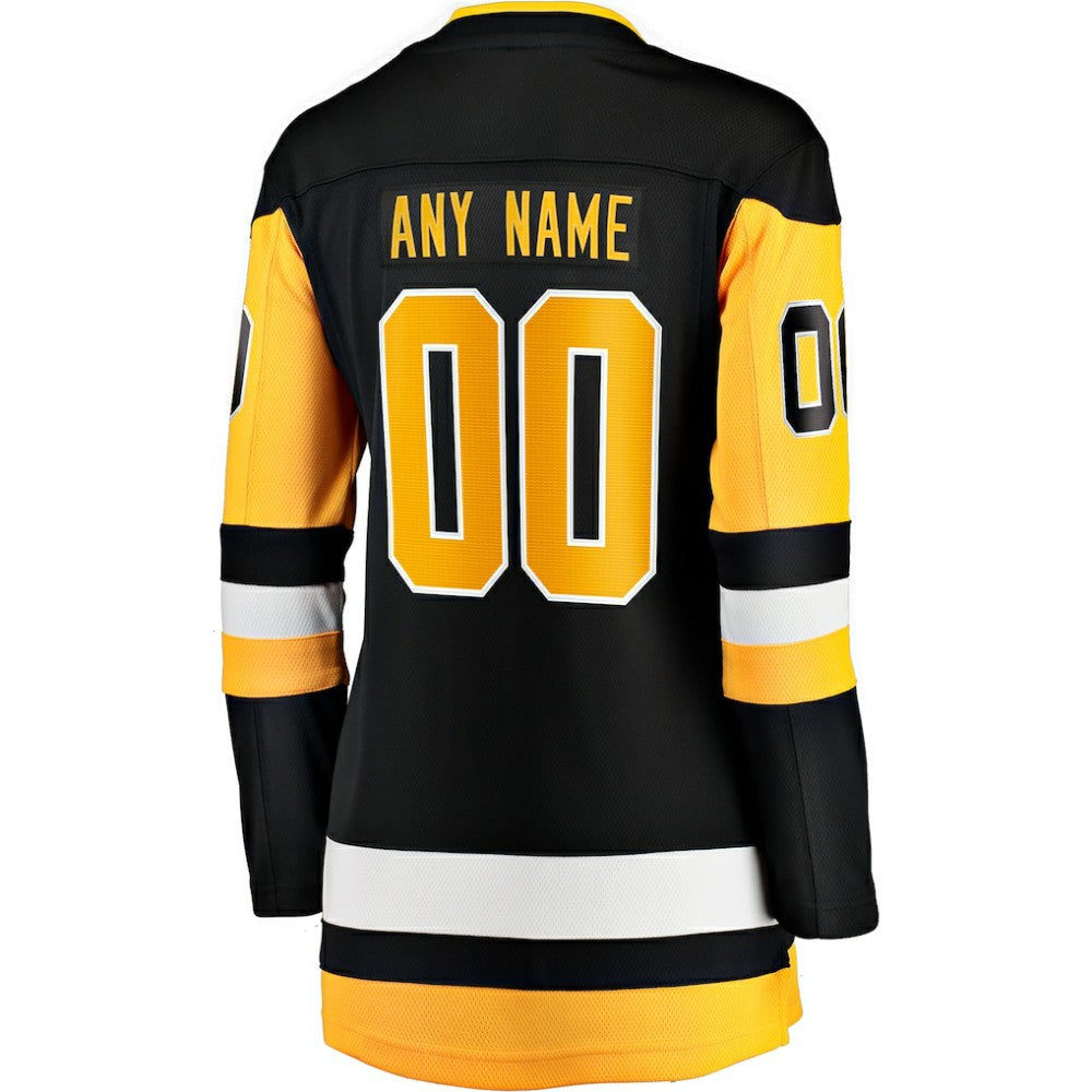 NHL Black Pittsburgh Penguins Fanatics Women's Home Breakaway Custom Jersey