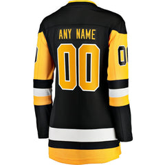 NHL Black Pittsburgh Penguins Fanatics Women's Home Breakaway Custom Jersey