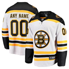 NHL White Boston Bruins Fanatics Away Breakaway Custom Jersey