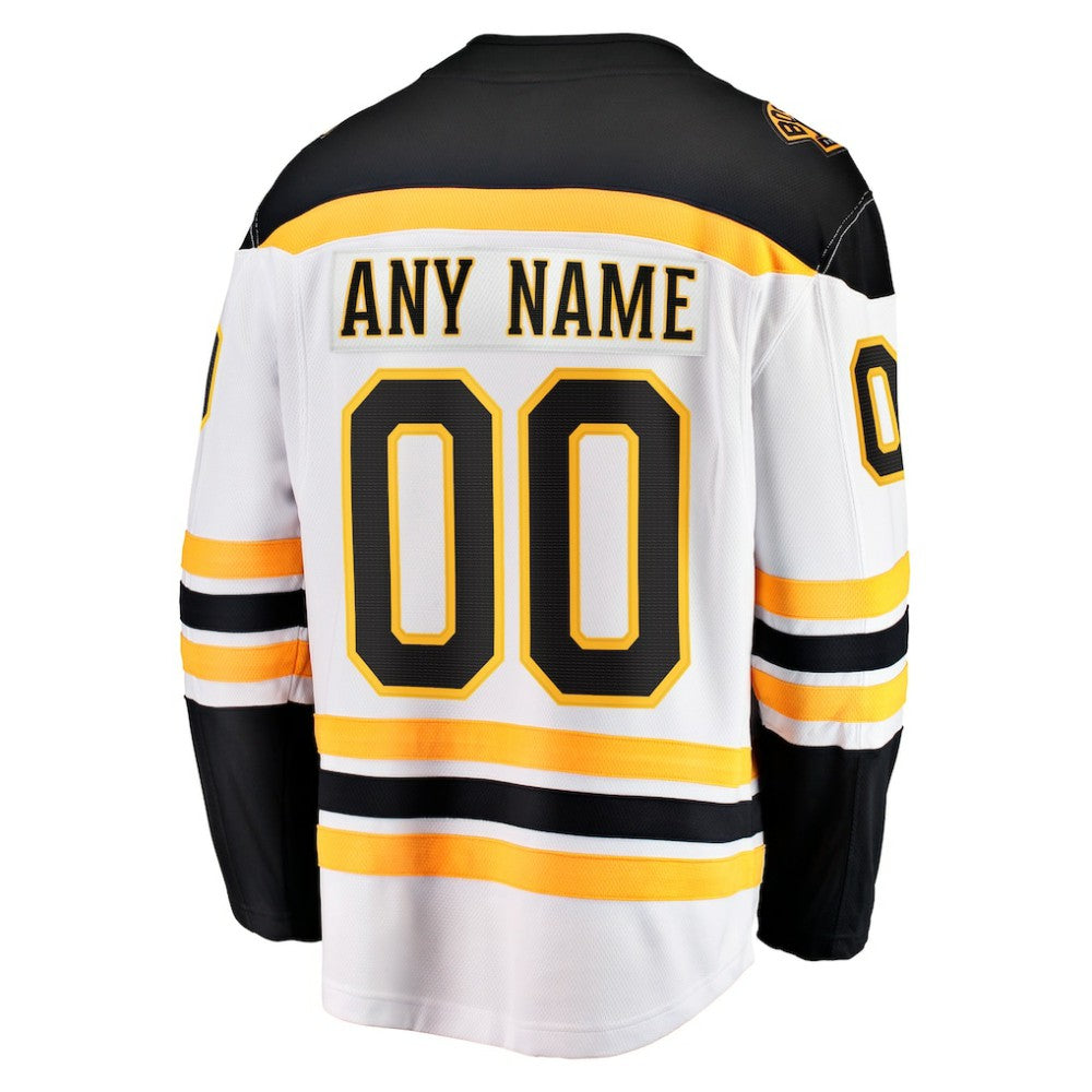 NHL White Boston Bruins Fanatics Away Breakaway Custom Jersey