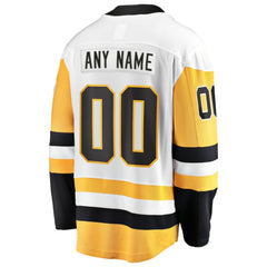 NHL White Pittsburgh Penguins Fanatics Away Breakaway Custom Jersey