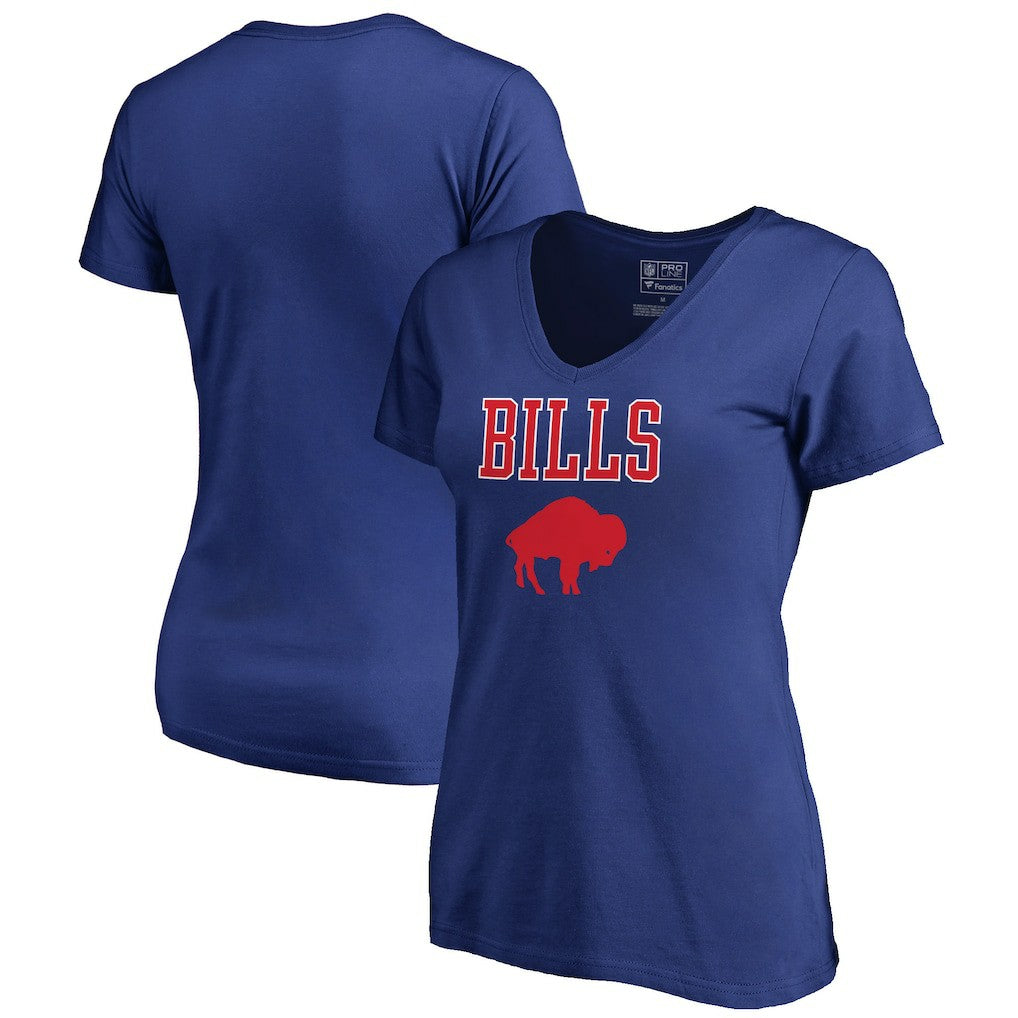 Women's Vintage Team Lockup V-Neck T-Shirt - Buffalo Bills