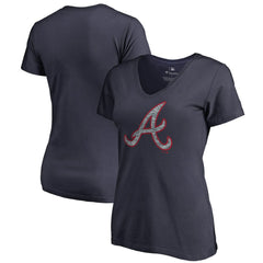 MLB Atlanta Braves Women's Static Logo V-Neck T-Shirt