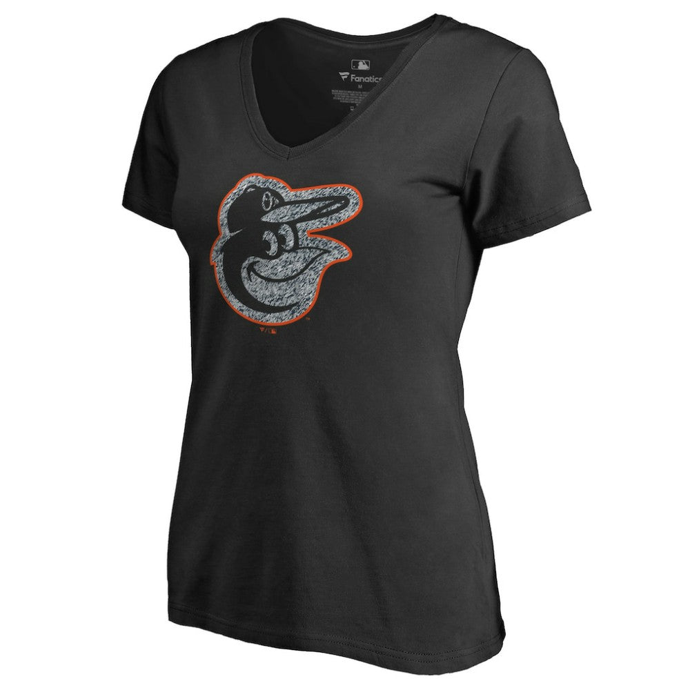 MLB Baltimore Orioles Women's Static Logo V-Neck T-Shirt