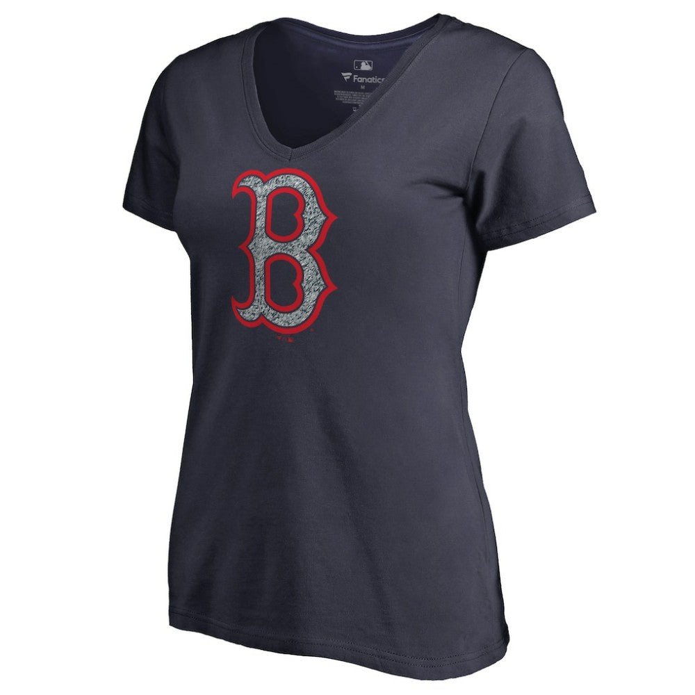 MLB Boston Red Sox Women's Static Logo V-Neck T-Shirt