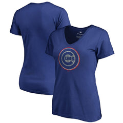 MLB Chicago Cubs Women's Static Logo V-Neck T-Shirt