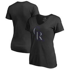 MLB Colorado Rockies Women's Static Logo V-Neck T-Shirt
