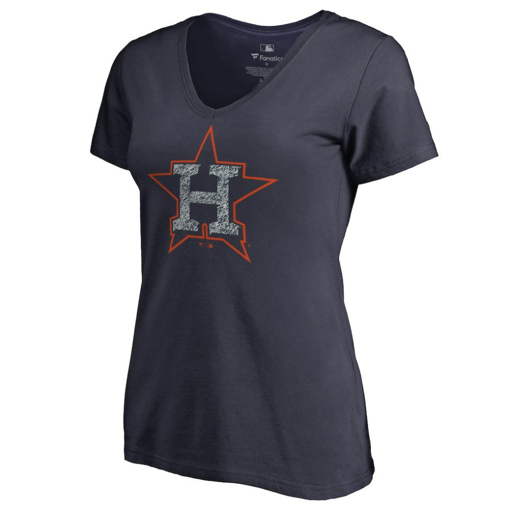 MLB Houston Astros Women's Static Logo V-Neck T-Shirt