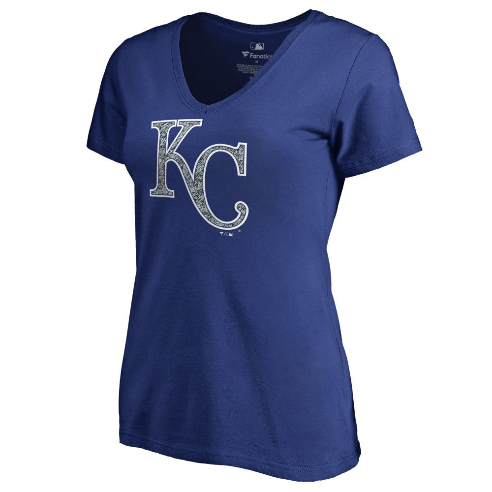 MLB Kansas City Royals Women's Static Logo V-Neck T-Shirt