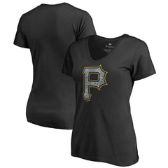 MLB Pittsburgh Pirates Women's Static Logo V-Neck T-Shirt