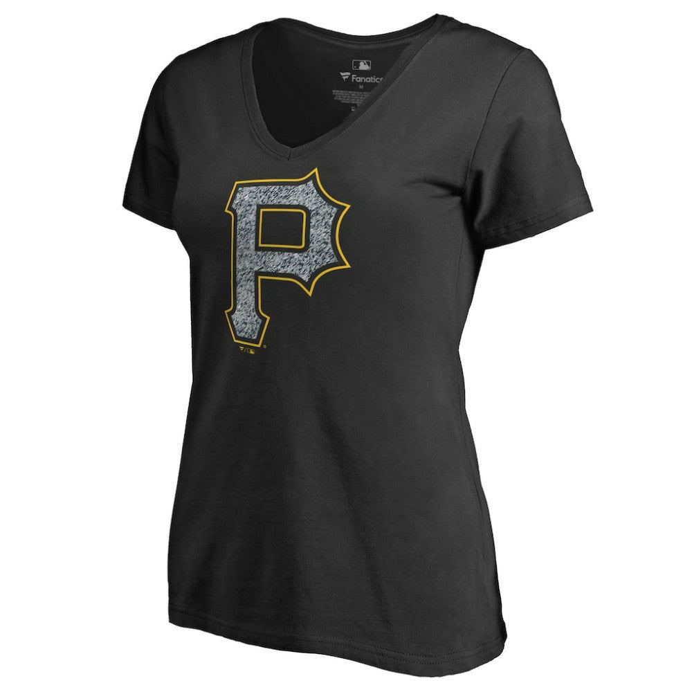 MLB Pittsburgh Pirates Women's Static Logo V-Neck T-Shirt