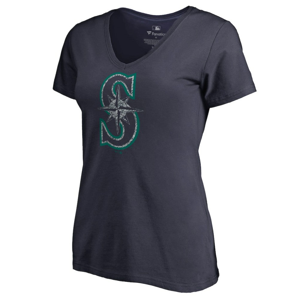 MLB Seattle Mariners Women's Static Logo V-Neck T-Shirt