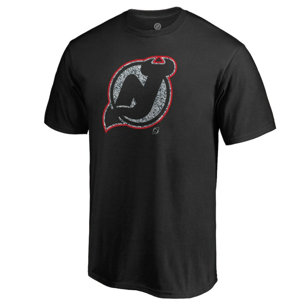 NHL Black New Jersey Devils Static Logo T-Shirt
