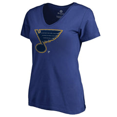 NHL Royal St. Louis Blues Women's Static Logo V-Neck T-Shirt