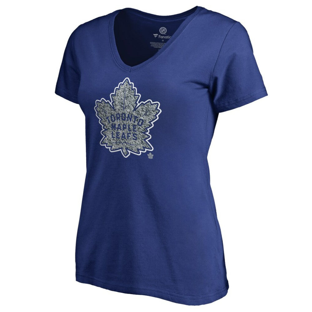 NHL Royal Toronto Maple Leafs Women's Static Logo V-Neck T-Shirt